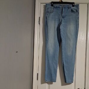 Women American Eagle Outfitters Light Blue Slim Jeans